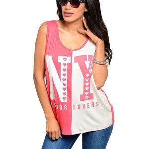 Stylebook Ladies Knit Top Sleeveless Color-Block Scoop Neck Size M  NWOT